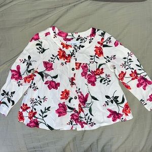 Old navy floral blouse